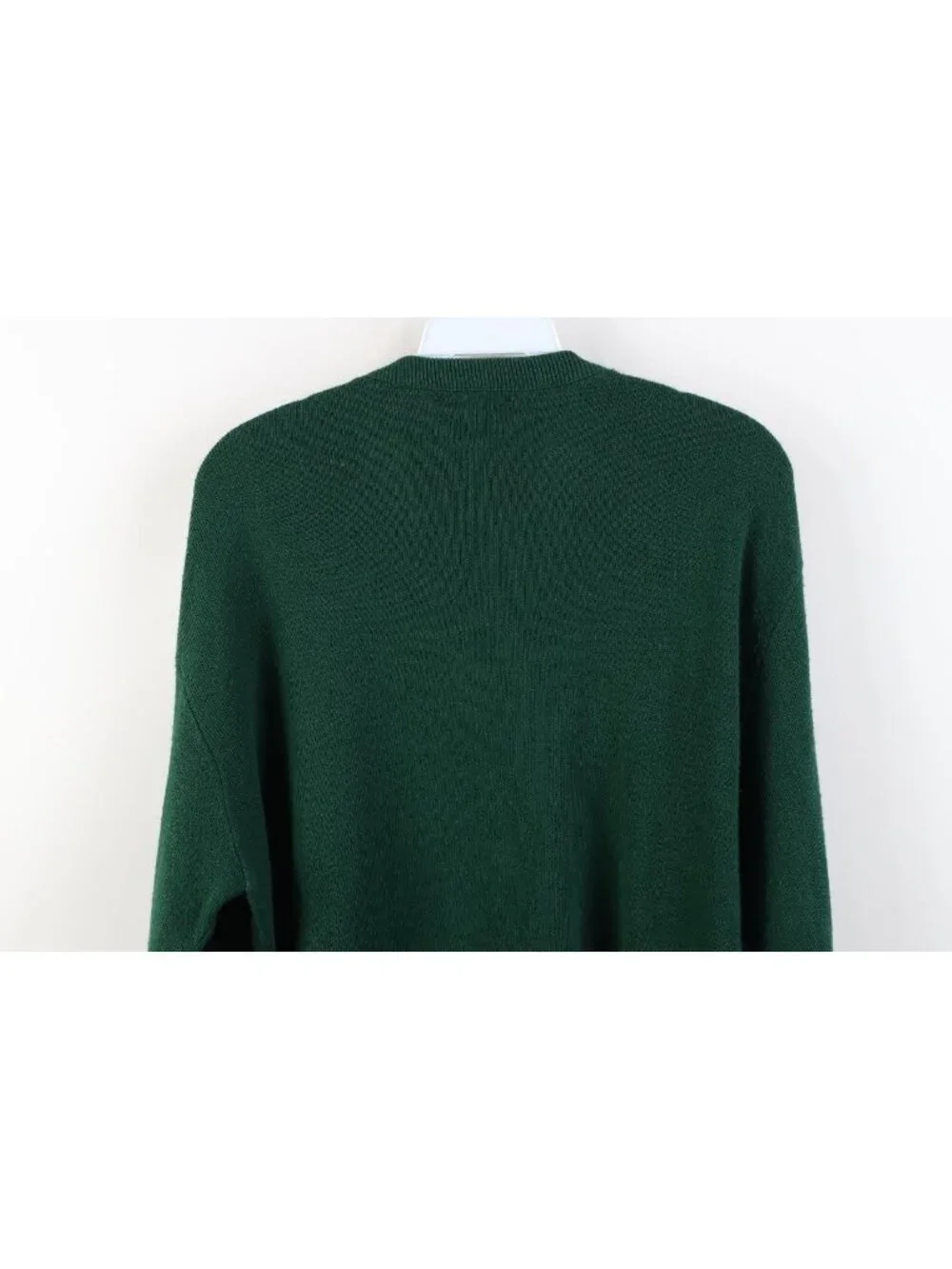 Vtg 90s Mens Large Blank The Masters Golf Golfing Knit V-Neck Sweater Green USA